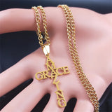 Stainless Steel CRACE AMAZING Cross Long Necklaces