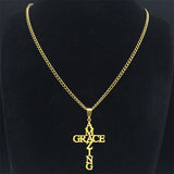 Stainless Steel CRACE AMAZING Cross Long Necklaces