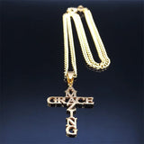 Stainless Steel CRACE AMAZING Cross Long Necklaces
