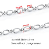 Stainless Steel Cable Chain Bulk Heavy Circle Textured Chains 1M