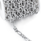 Stainless Steel Cable Chain Bulk Heavy Circle Textured Chains 1M