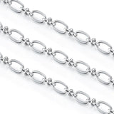 Stainless Steel Cable Chain Bulk Heavy Circle Textured Chains 1M