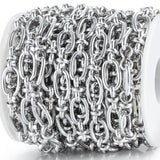 Stainless Steel Cable Chain Bulk Heavy Circle Textured Chains 1M