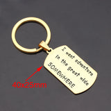 Adventure Awaits Keychain - Stainless Steel Car Key Accessories