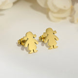 Cartoon Girls Jewelry Set Stainless Steel For Women Necklace And Earrings