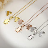 Cartoon Girls Jewelry Set Stainless Steel For Women Necklace And Earrings