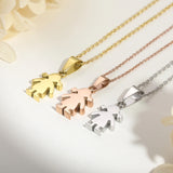 Cartoon Girls Jewelry Set Stainless Steel For Women Necklace And Earrings