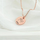 Stainless Steel Dog Pendant Necklace for Personalized Name Choker Collar