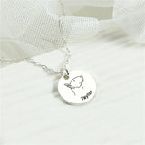 Stainless Steel Dog Pendant Necklace for Personalized Name Choker Collar