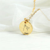 Stainless Steel Dog Pendant Necklace for Personalized Name Choker Collar