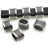 Stainless Steel Tube Beads 6x10mm Charm DIY Men Leather Bracelet Making