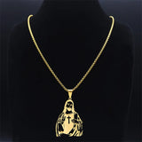 Stainless Steel Catholic Jesus Cross Pendant Necklace