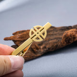 Mens Stainless Steel Celtic Knot Tie Clip