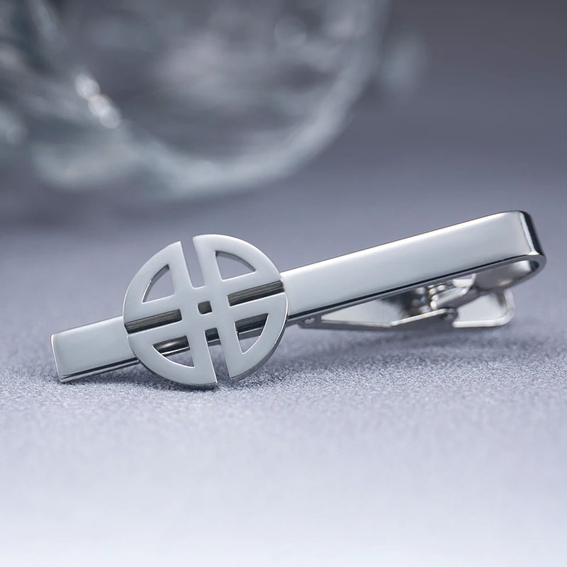 Mens Stainless Steel Celtic Knot Tie Clip