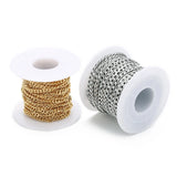 Stainless Steel Flattened Chain DIY Accessories Necklace Bracelet Cross Chain