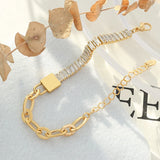 Bohemian Style Stainless Steel Zircon Chain Bracelet