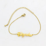 Personalized Stainless Steel Chain Name Bracelets for Family