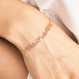 Personalized Stainless Steel Chain Name Bracelets for Family