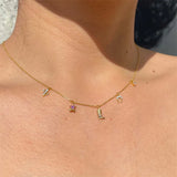 Colorful Zircon Cowboy Boots Pendant Necklace for Women