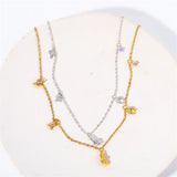 Colorful Zircon Cowboy Boots Pendant Necklace for Women
