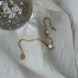 Stainless Steel Chain Jewelry Geometric Pearl Bracelet Plated Punk Accessories