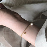 Stainless Steel Chain Jewelry Geometric Pearl Bracelet Plated Punk Accessories
