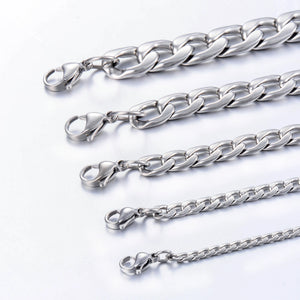 Men's Stainless Steel Cuban Necklace 3mm-11.5mm Various Widths