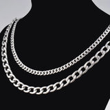 Men's Stainless Steel Cuban Necklace 3mm-11.5mm Various Widths