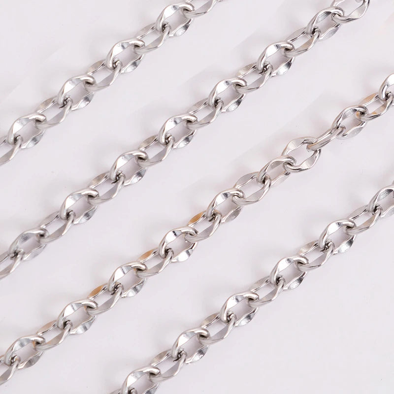 5m Stainless Steel Chain Gold/Silver Link for Necklace Bracelet