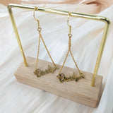Personalized Stainless Name Earrings