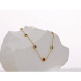 Dainty CZ Collar Necklace Stainless Steel Chain Party Gift