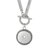 Stainless Steel Chain Toggle Necklace Pendant for Snap Charms