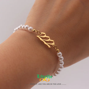 Stainless Steel Angel Number Bracelets 111-999 Pearl Chain Gothic Pulseras