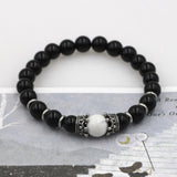 Tiger Eye Stone Crown Bracelet Stainless Steel Charm Friendship Jewelry