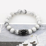 Tiger Eye Stone Crown Bracelet Stainless Steel Charm Friendship Jewelry