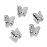 Stainless Steel Frosted Butterfly Charm for Jewelry Making