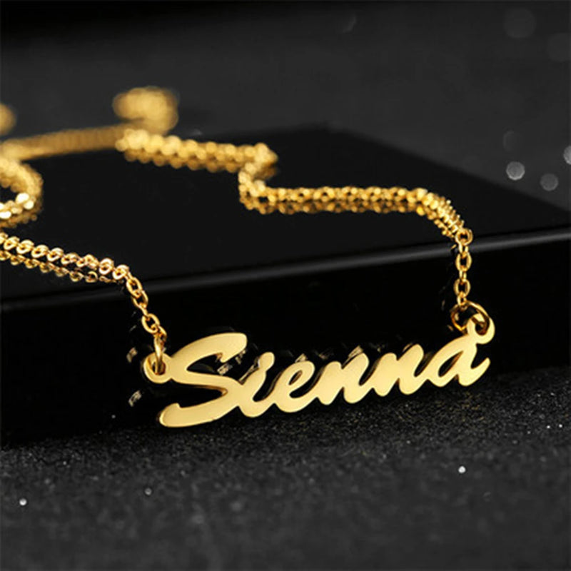 Stainless Steel Name Necklace Personalized Jewelry Men Women Gift