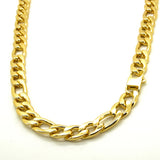 18K Plated Stainless Steel Choker Necklace 12mm Width Chain 20''-36''