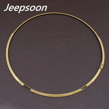 Stainless Steel Chokers Necklace Round Silver Jewelry For Women