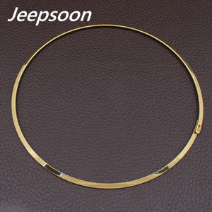 Stainless Steel Chokers Necklace Round Silver Jewelry For Women