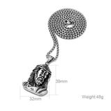 Stainless Steel Jesus Head Pendant Necklace Religious Gift