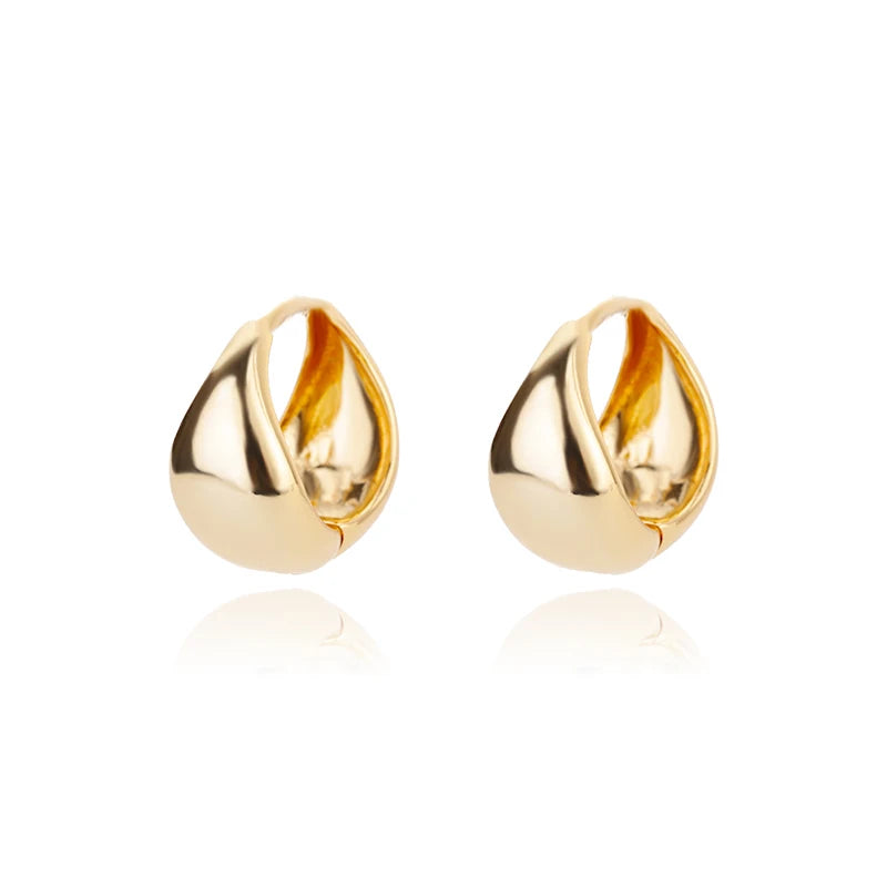 Chunky Hoop Earrings For Women Vintage Geometry Water Droplets
