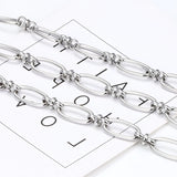 Chunky Knot Chain DIY Men Women Necklace Punk Bracelet Cable Link Chains