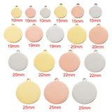 Stainless Steel Circle Bar Necklace Engraved Name Metal Round Tag Necklace