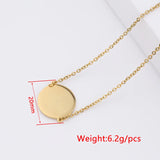 Stainless Steel Circle Charm Necklace Blank For Engrave 10pcs