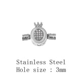 Stainless Steel Heart Crown Buckle DIY Jewelry Making Supplies