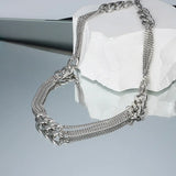 Geometric Stainless Steel Necklace for Women's Neck