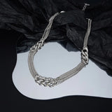 Geometric Stainless Steel Necklace for Women's Neck