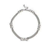 Geometric Stainless Steel Necklace for Women's Neck