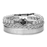 Stainless Steel Claw Rope Bangles Men Eagle Charms Bracelets